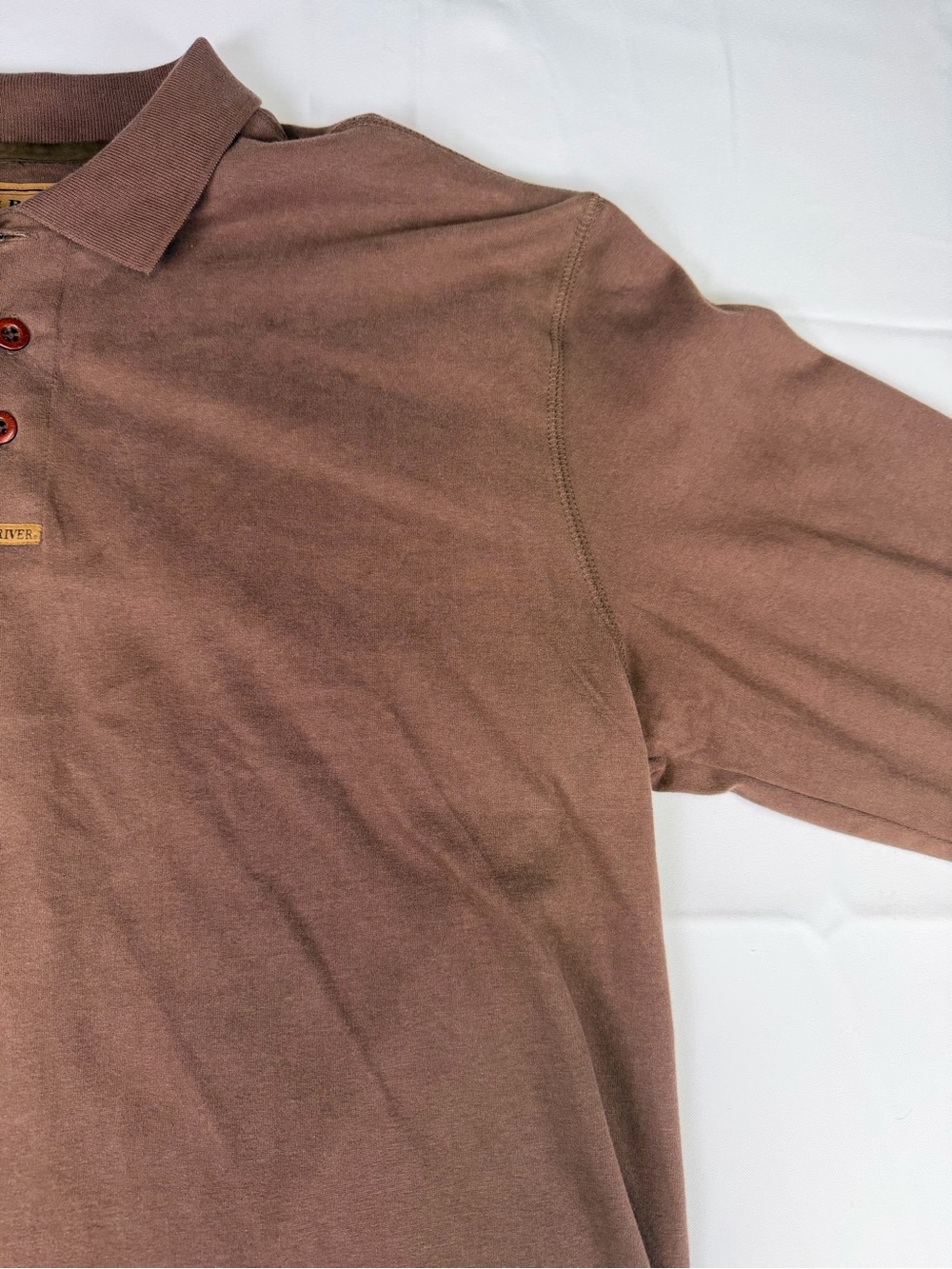 North River Outfitters XL Long Sleeve Quality  Polo Shirt - Brown - Picture 6 of 15